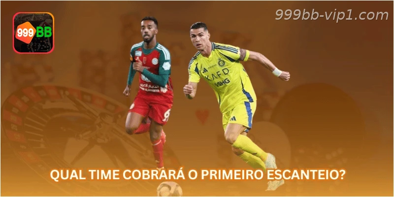 Qual time cobrará o primeiro escanteio?